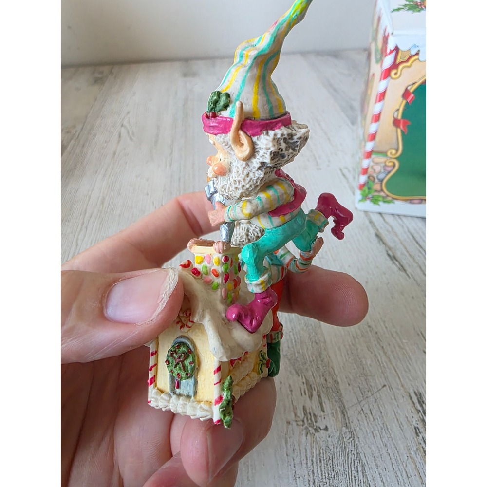 Vintage enesco sandi ziminicki Frosty Mason gingerbread elf North Pole village - Picture 5 of 9